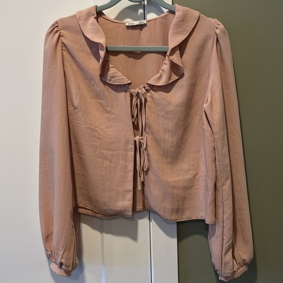 Dex Ruffle Tie Front Blouse - Picture 6 of 13